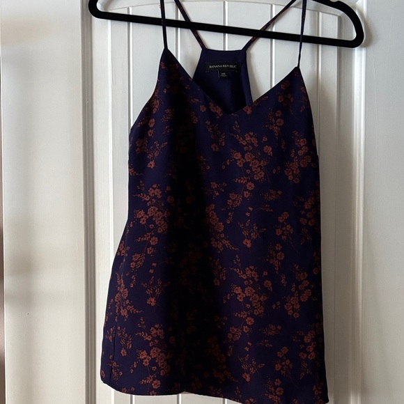 Banana Republic Tops - Banana Republic Navy and Rust Floral Camisole